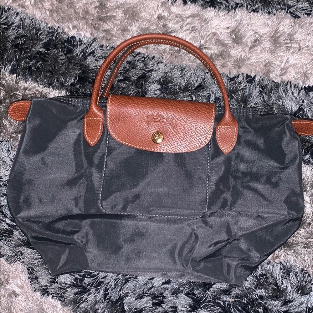 Longchamp mini grey/blue tote